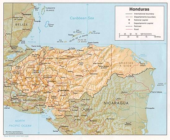 Honduras Karte