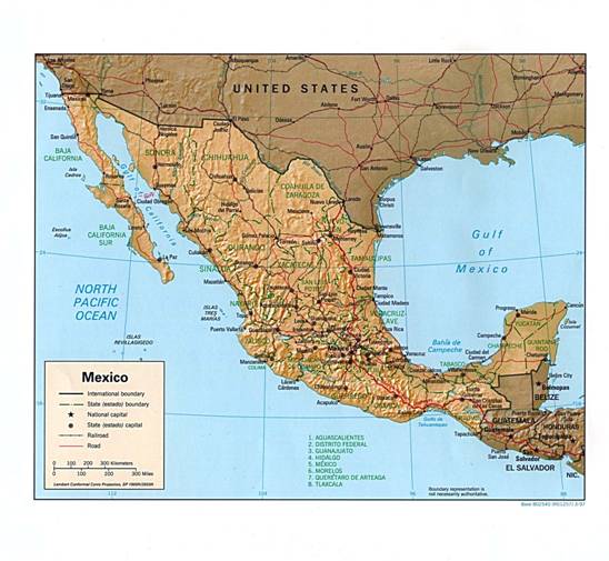 Mexiko Karte