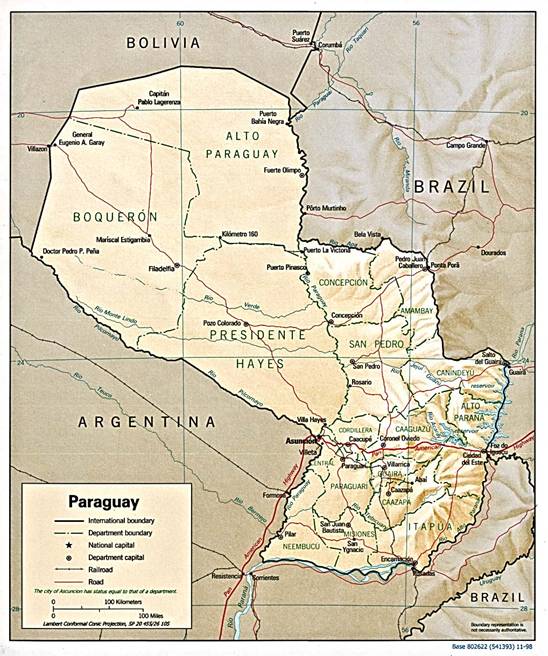 Paraguay Karte